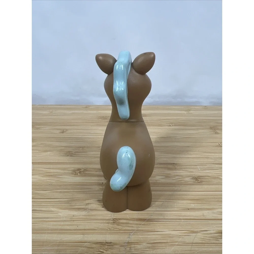 Vintage 1995 Fisher Price Little People Brown Horse Blue Mane Replacement Figure